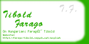tibold farago business card